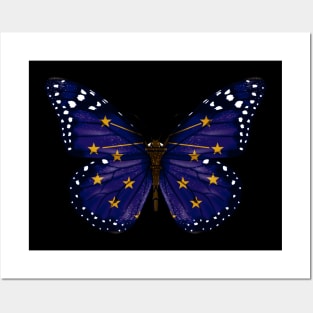 Indiana Flag Butterfly - Gift for Hoosier From Indiana IN Posters and Art